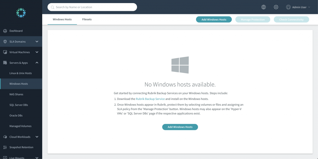 Rubrik Backup Service Windows Host Install Walkthrough Ready, Set