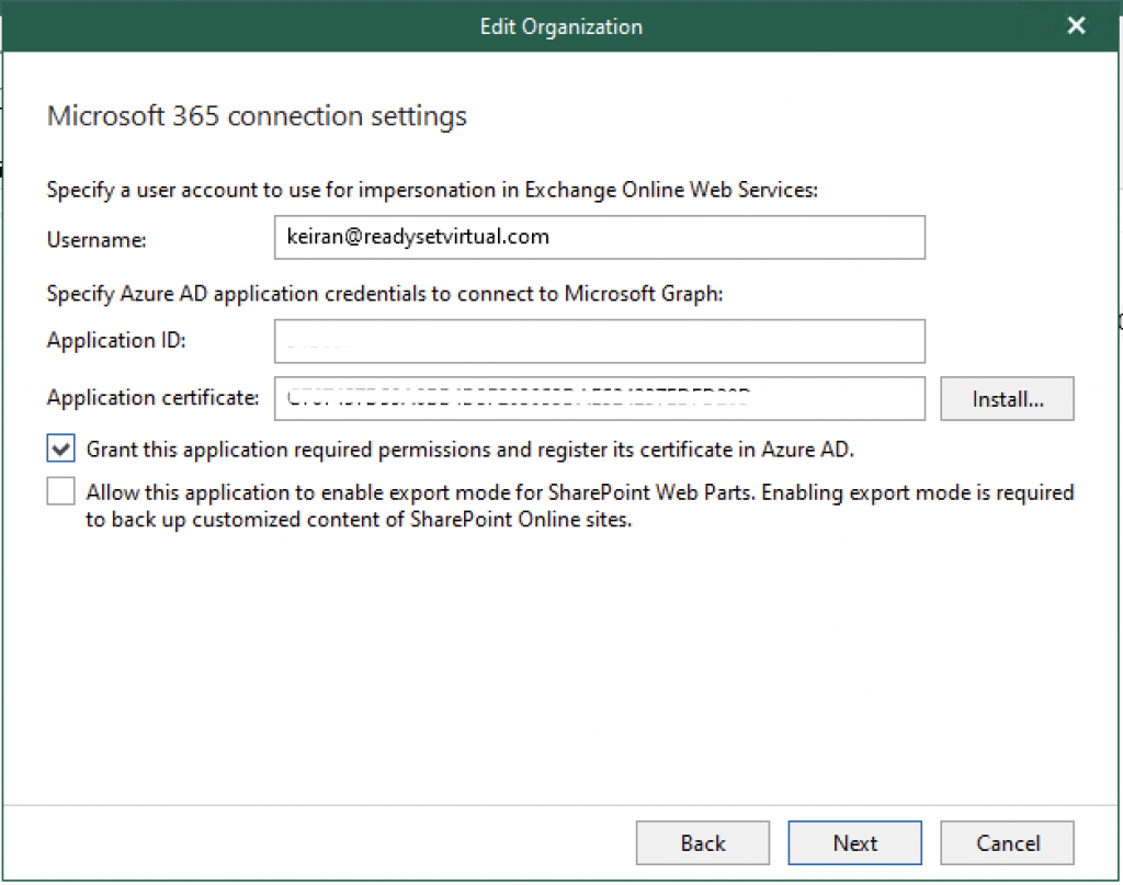 Veeam 365 – Missing Application Permissions – Ready, Set, Virtual!