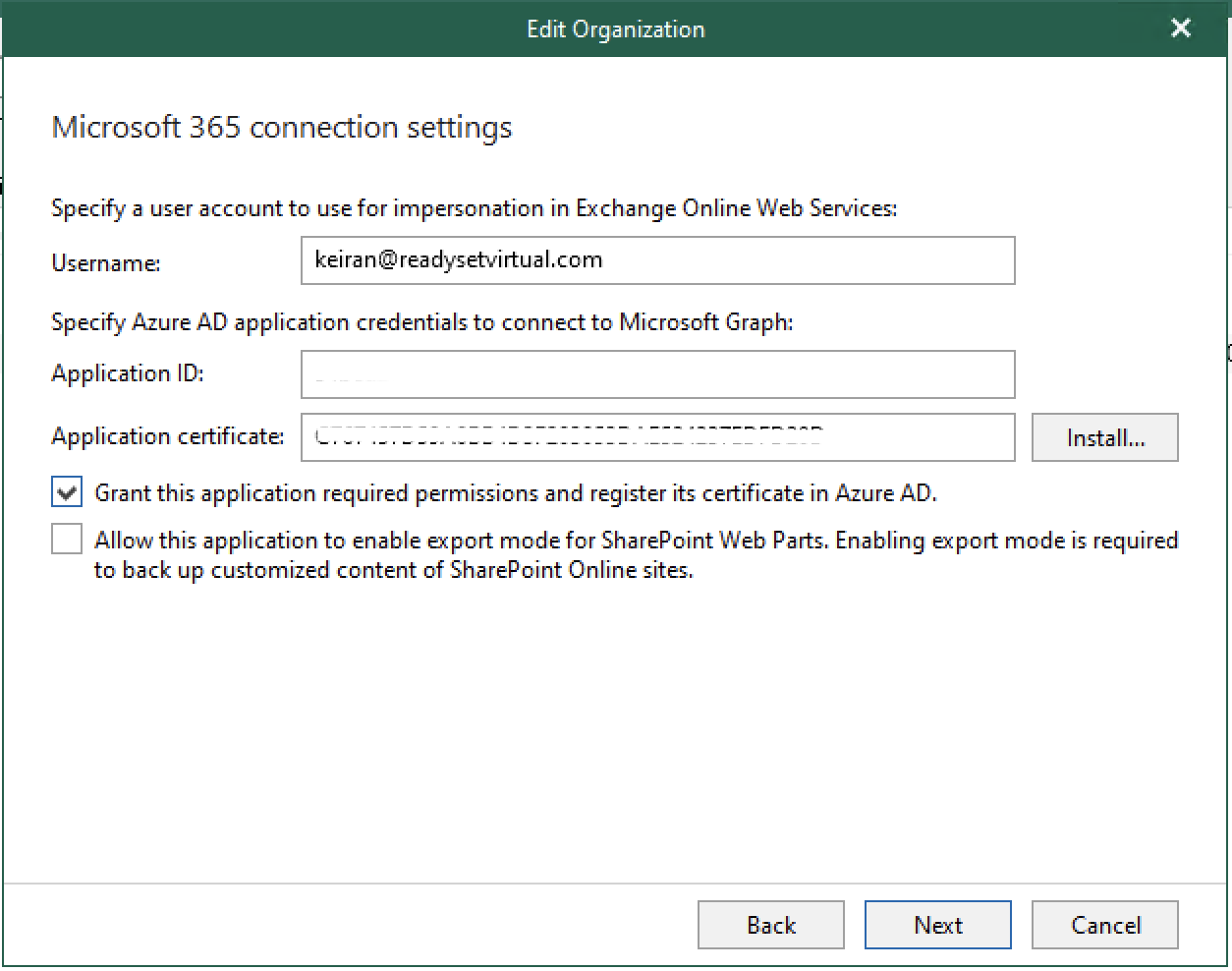 Veeam 365 – Missing Application Permissions – Ready, Set, Virtual!